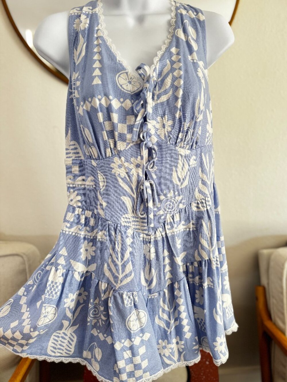 Tillys Beachy Tie Front Romper